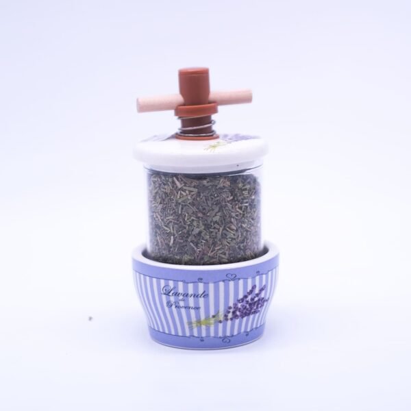Moulin à Herbes de Provence Céramique Motif Lavande rayé