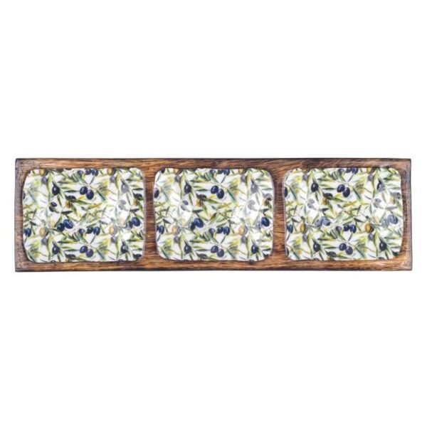Plateau rectangulaire - Bois de Manguier - Olives – Image 2